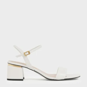 Giày sandals cao gót Open Toe Ankle Strap Block